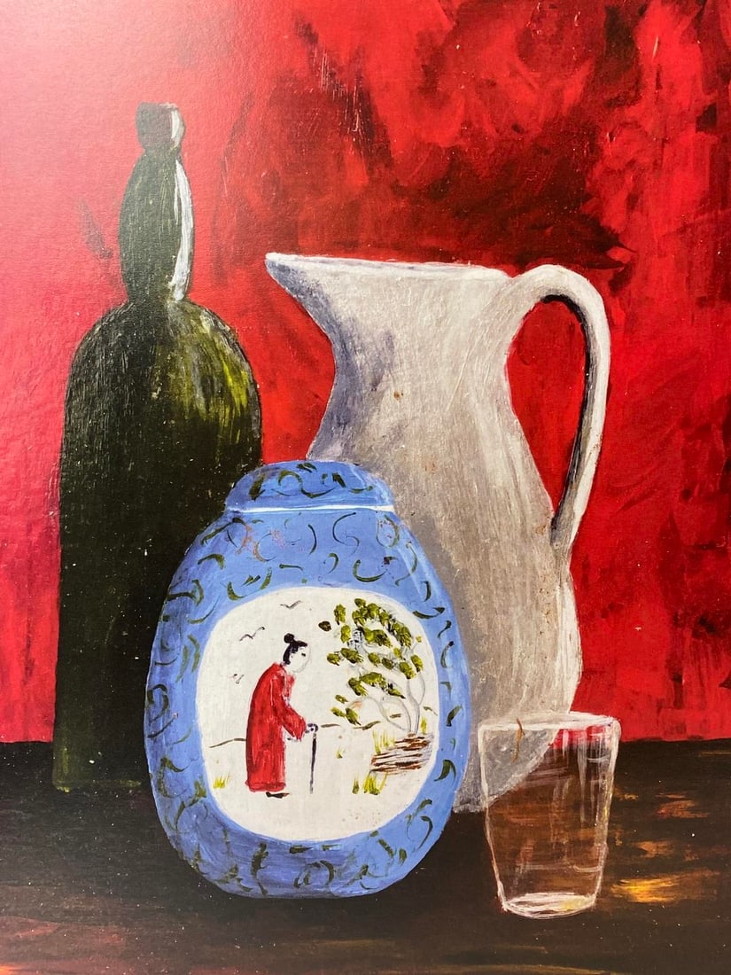 Mid-Century Still Life Oil Painting By W. Porter, Signed and Dated 1974. - 2