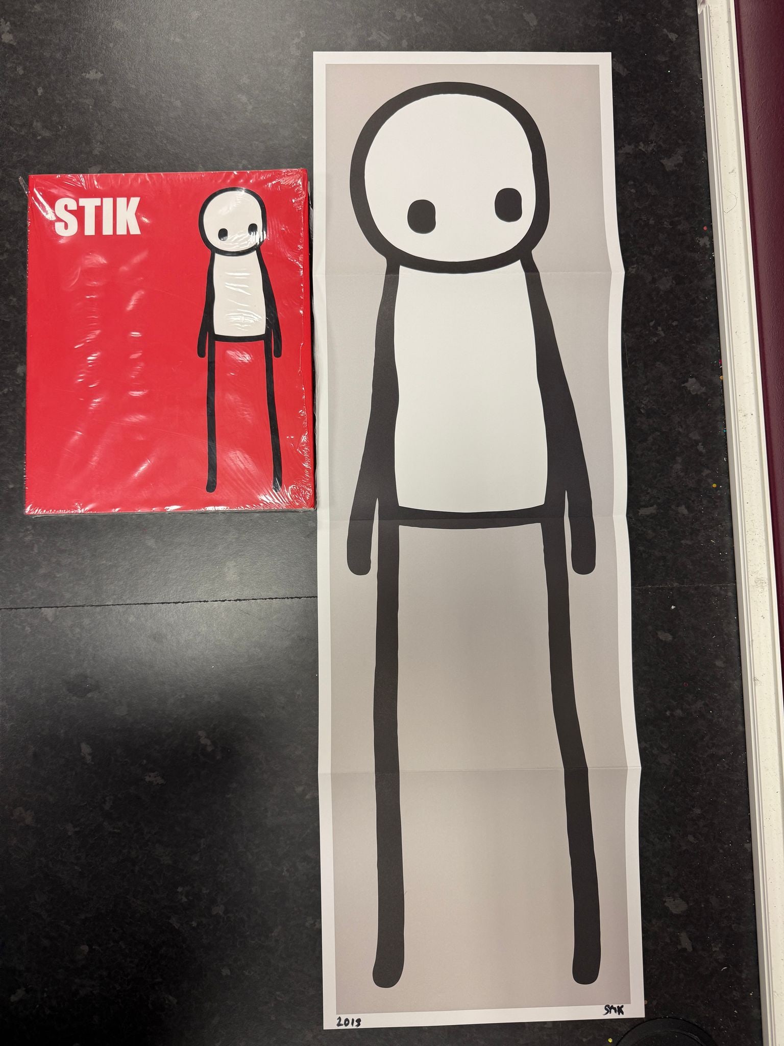 Stik - Standing (Grey) Signed, Japanese Big Issue 2013 Book, - 2
