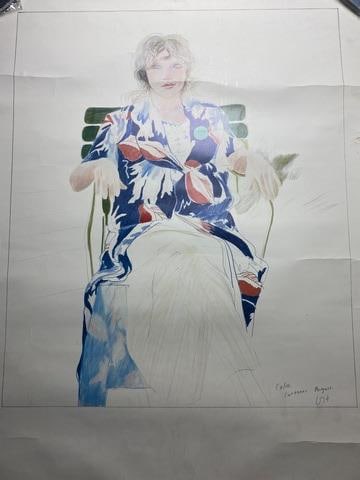 David Hockney 1984 Super Rare Original Art Exhibition Poster - 2
