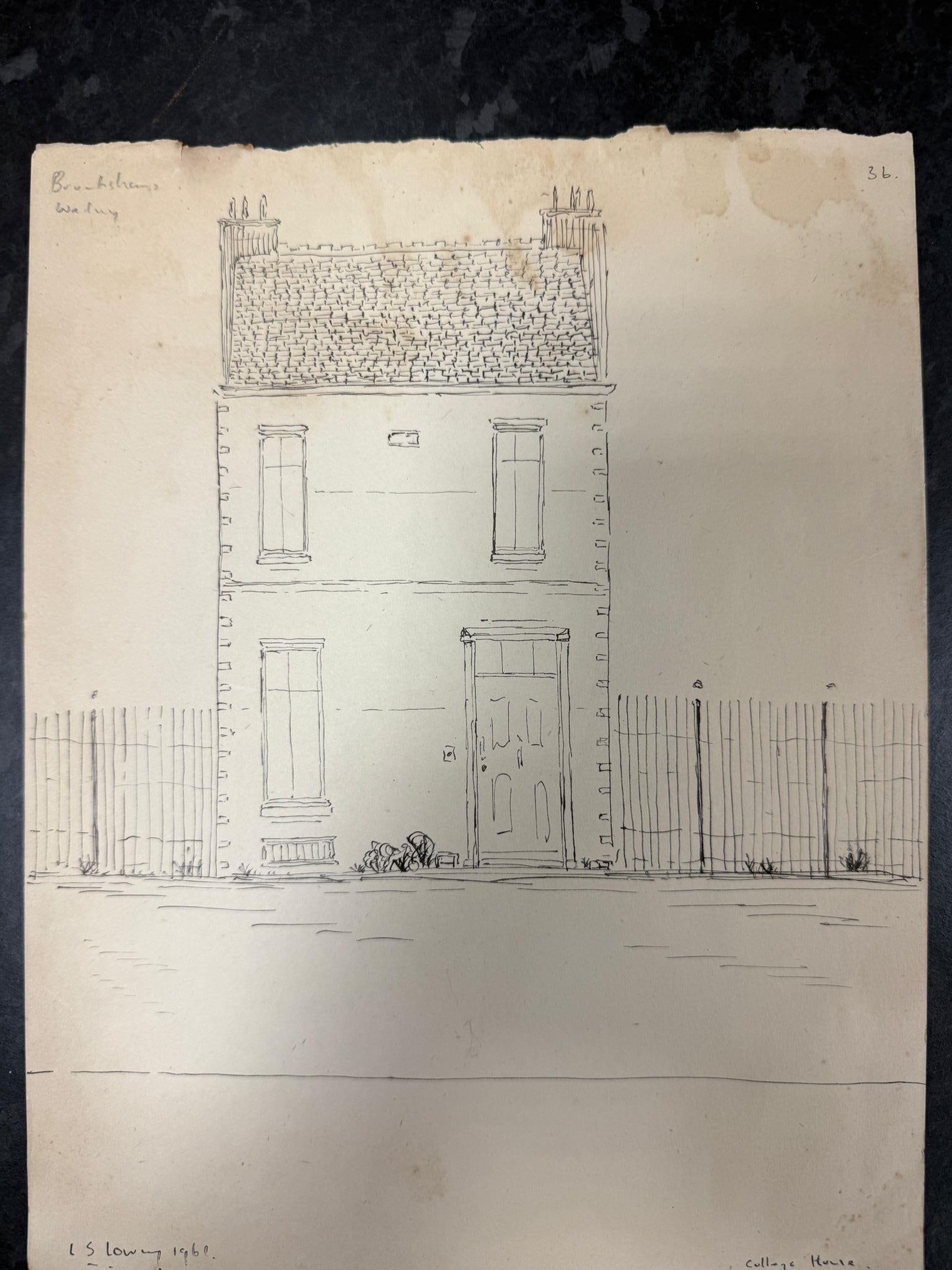 Laurence Stephen Lowry, 1962, Original, Drawing, Hand Signed, Rare,: Laurence Stephen Lowry, 1962, Lost Art Collections. L.S.Lowry “Lost Treasure” Part of the history of the artists Lowry As most of you know that full Provenance is