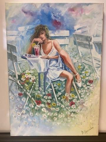 Cypress, So Greek, Oil Painting On Canvas. Signed. 2015 - 7