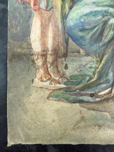 Charles. A. Sheahan (1864-1937) Original, Watercolor Drawing, Rare, Hand Signed, - 3