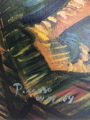 Picasso- (In the manner of) Oil Painting Original, Artwork, Signed and Dated - 2