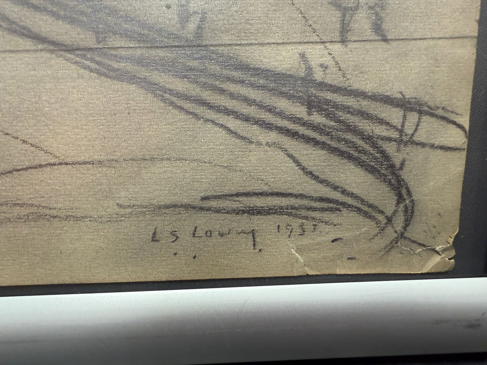 Lowry, Old Man 1960's, Original, Drawing, Hand Signed - 6