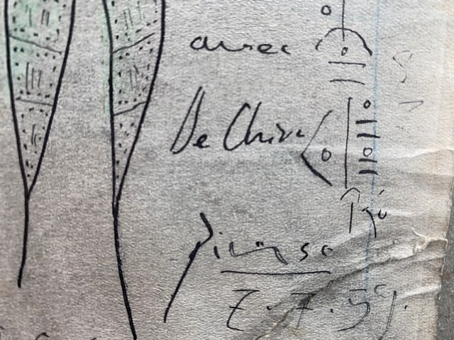 Picasso, Original Artwork, ink Drawing, Signed, - 11