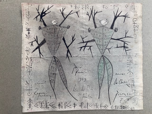 Picasso, Original Artwork, ink Drawing, Signed, - 15