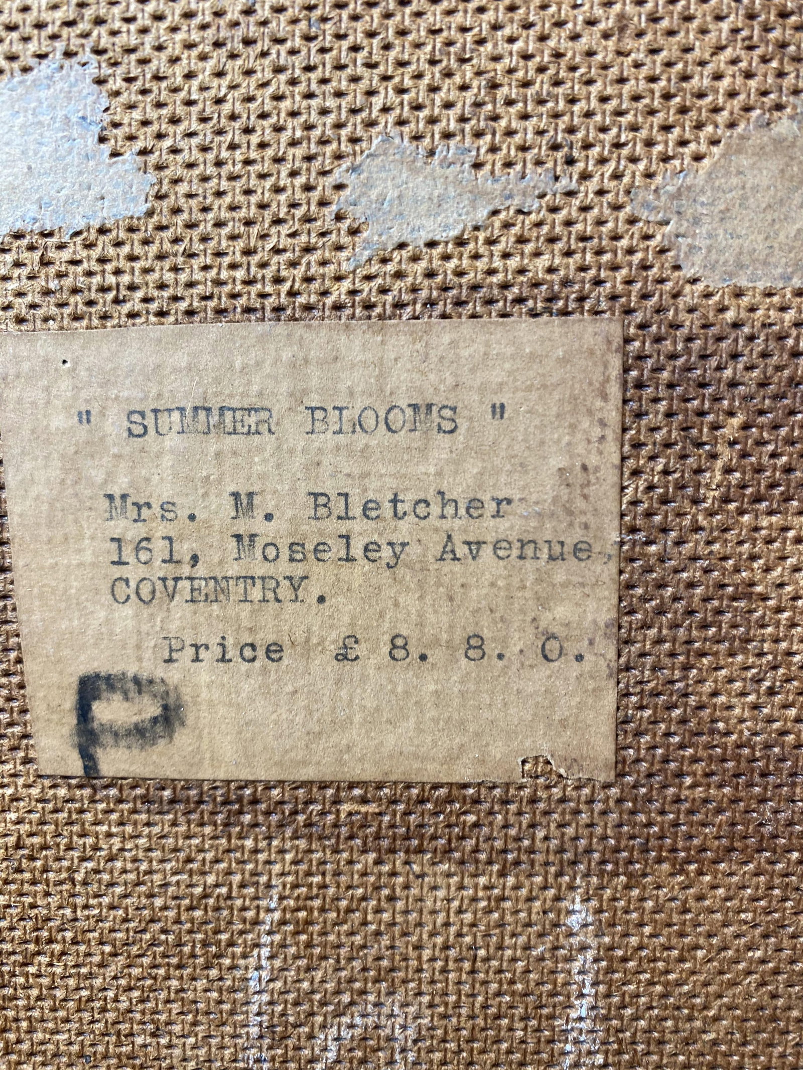 Mrs, M. Bletcher Original Oil Painting On Hardboard Signed and Dated 1961 - 8