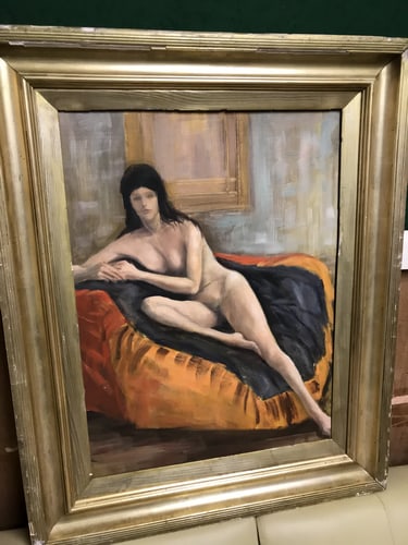 Original, Oil Painting on Hardboard, Signed, - 2