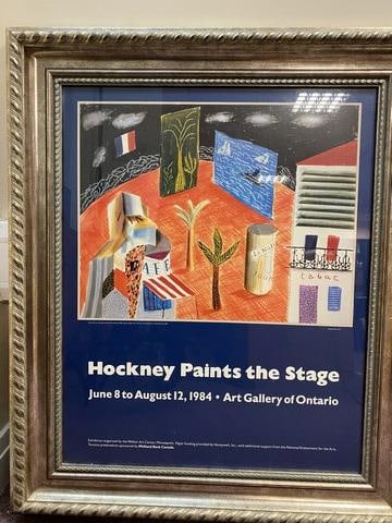 David Hockney, Hockey Paints The Stage 1986, Original Poster, Plate Signed: David Hockney Hockey Paints The Stage 1986, Original Poster, Plate Signed 