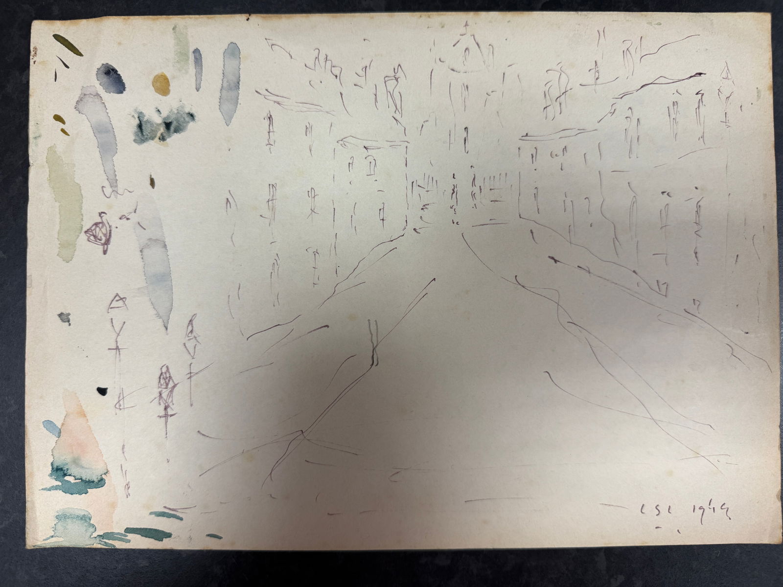 Laurence Stephen Lowry, 1949 Original, Drawing, Rare, Hand Signed and dated,: Laurence Stephen Lowry, 1949 Original, Drawing, Rare, Hand Signed and dated, Lost Art Collections. L.S.Lowry “Lost Treasure” Part of the history of the artists Lowry As most of