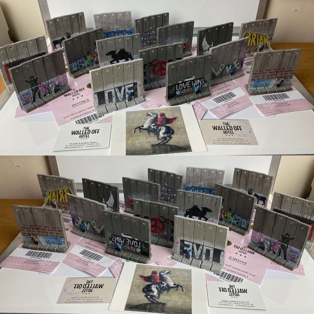 BANKSY. THE WALLED OFF HOTEL- WALL SECTION- SET OF 10 - 2
