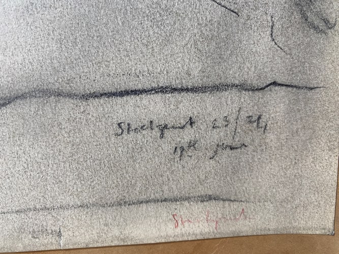 Laurence Stephen Lowry, 1959, Original, Drawing, Hand Signed, - 2