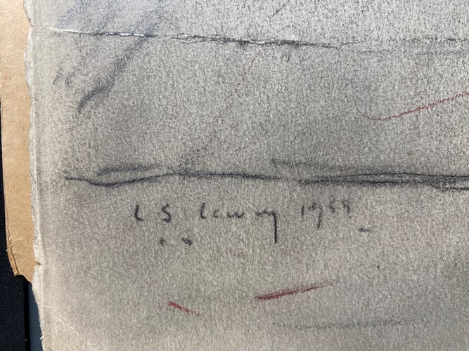 Laurence Stephen Lowry, 1959, Original, Drawing, Hand Signed, - 3