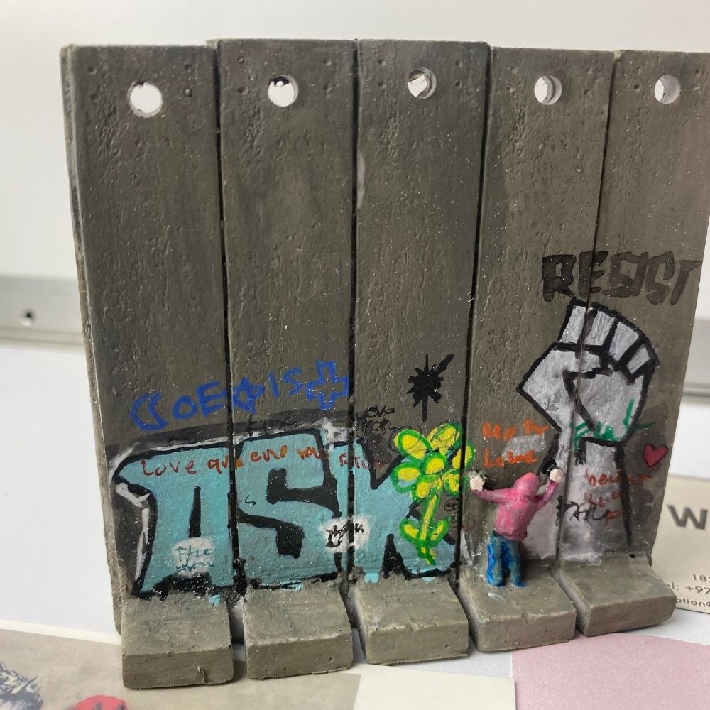 BANKSY The Walled Off Hotel Donkey Wall Section Art - 3