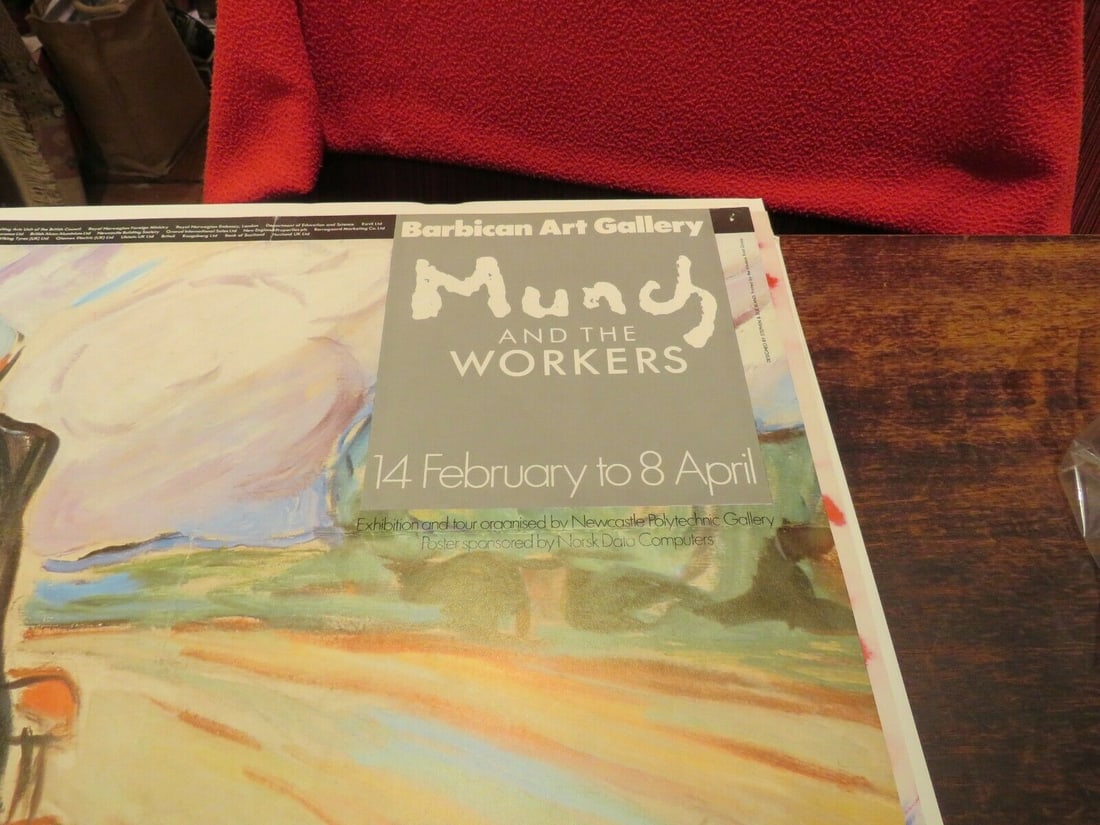 Edvard Munch,Munch and the Worker,Original Poster,1985 Barbican Art Gallery Exhibition - 2