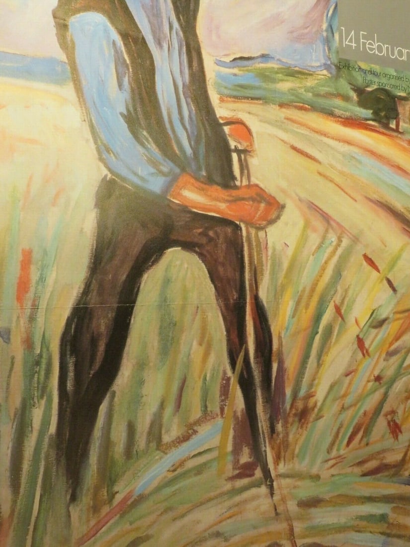 Edvard Munch,Munch and the Worker,Original Poster,1985 Barbican Art Gallery Exhibition - 3