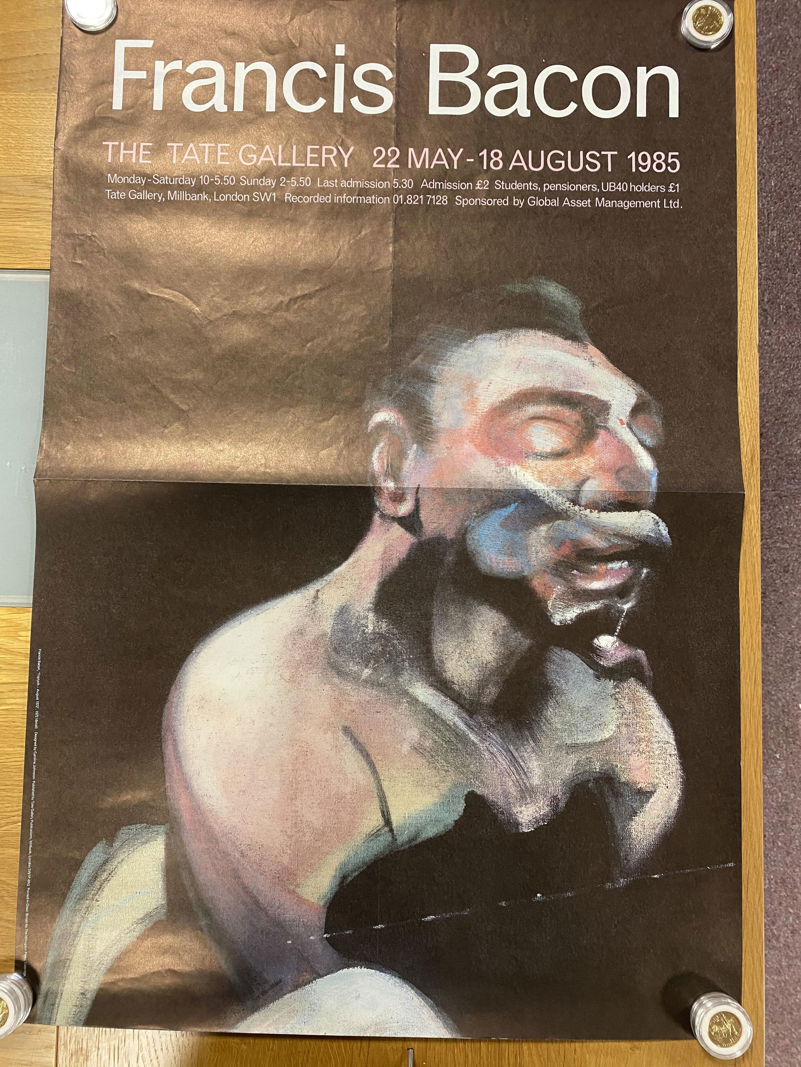 Francis Bacon - Original Tate Gallery Exhibition Poster - 1985 (1 of 6)