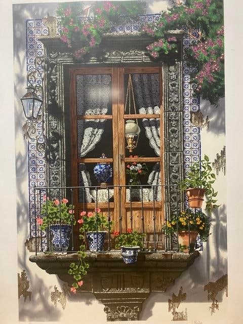 Juan Medina """"La Ventana"""" serigraph .Original Limited Edition - 5