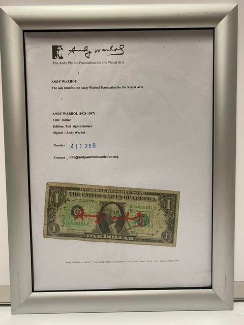 Andy Warhol, One Dollars, 1976, Signed, Stamped - 2