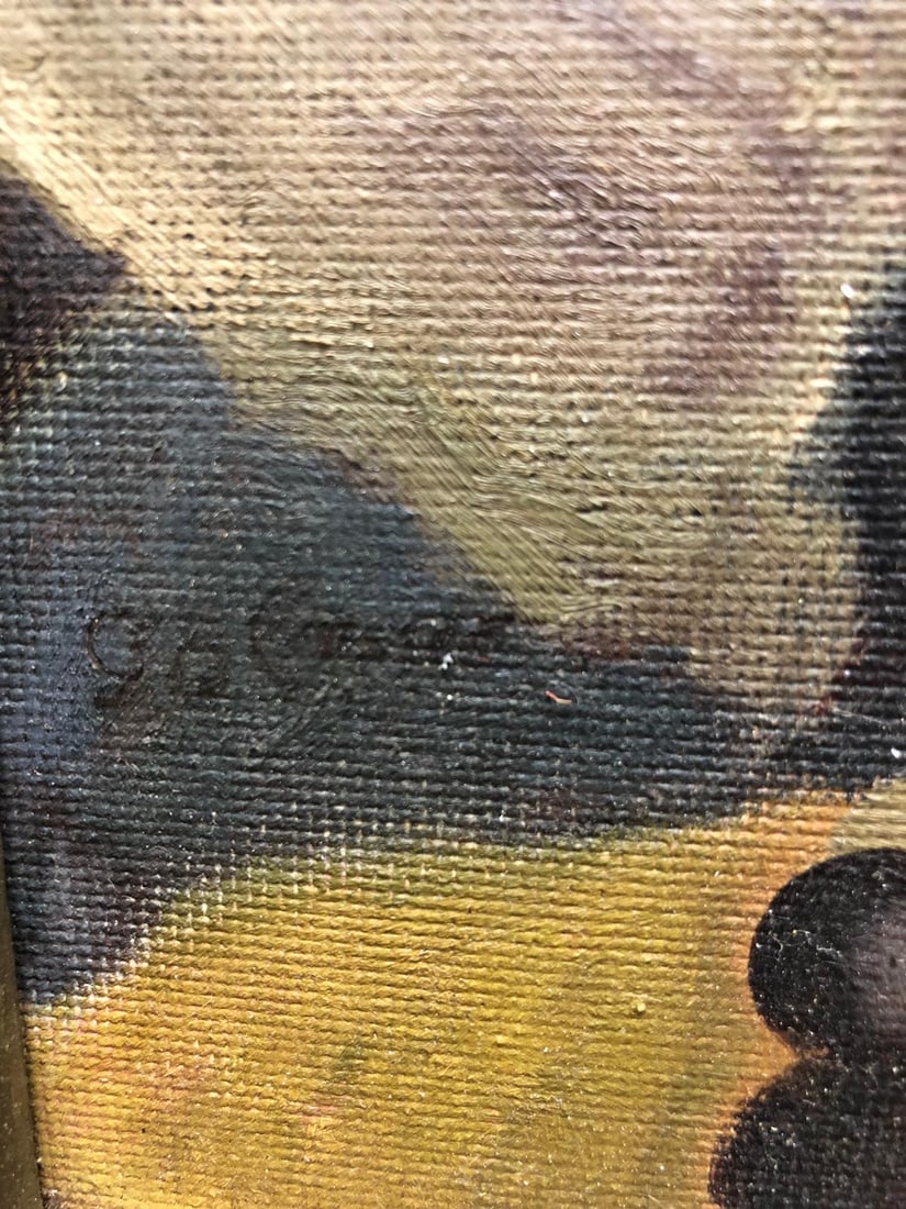 Unknown Artist, Original Oil Painting, On hardboard, Vintage, Signed, - 5