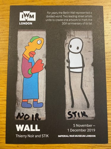 Stik & Noir, Imperial War Museum Original, Signed,: Stik & Noir, Imperial War Museum Original, Signed, 