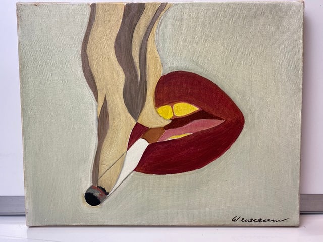 Tom Wesselmann, (After) Original Vintage, Oil Painting, Signed,: Tom Wesselmann, (After) Original Vintage, Oil Painting, Signed, No COA No documentation and only 25 years in provenance by one private Collection. Sold as attributed to the artist and you must