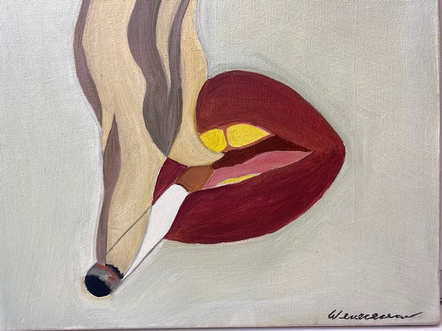 Tom Wesselmann, (After) Original Vintage, Oil Painting, Signed, - 2