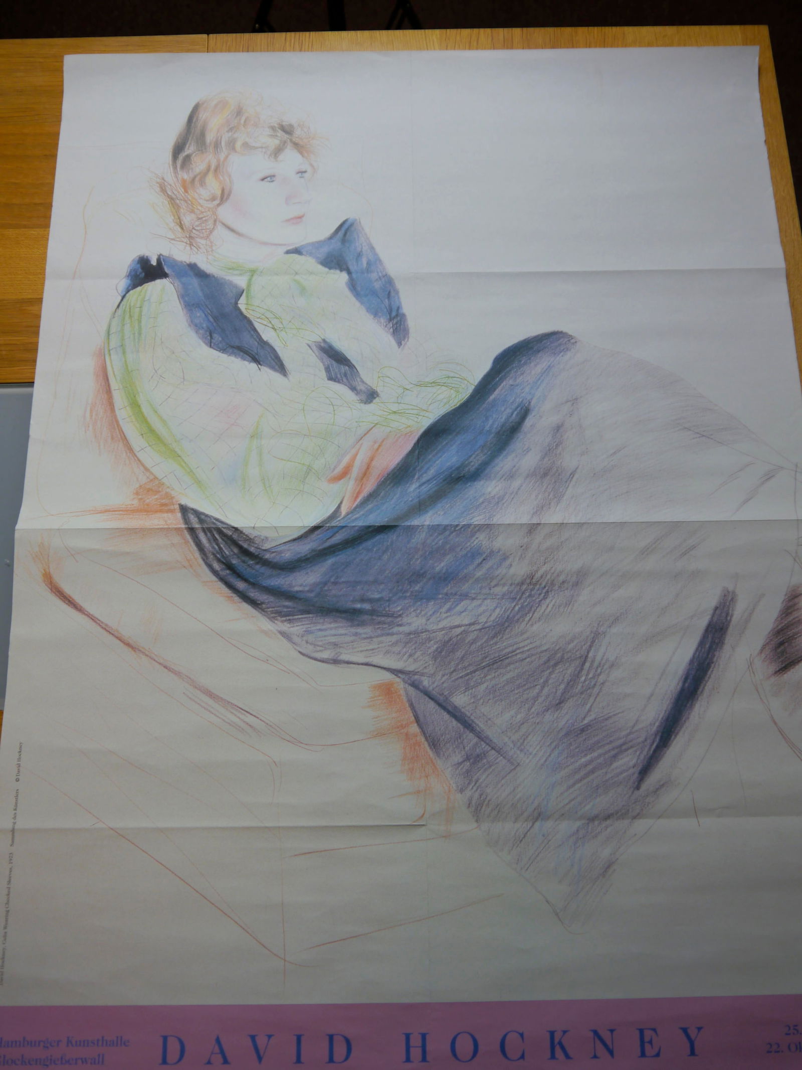 David Hockney Original Poster, Plate Signed - 2