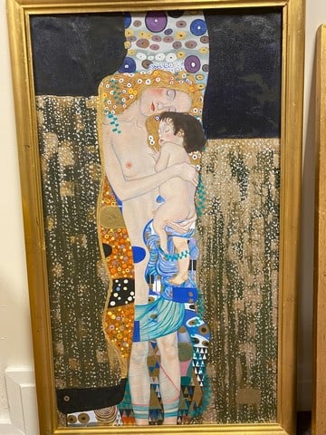 Gustav Klimt, (After) The Three Ages of Woman, Original Oil Painting, - 2