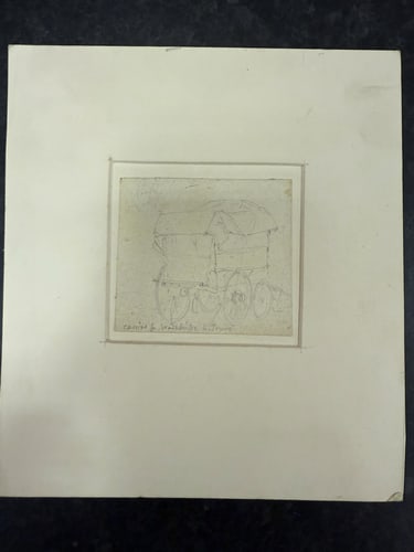 Original, Drawing, Rare, Hand Signed and dated, - 5