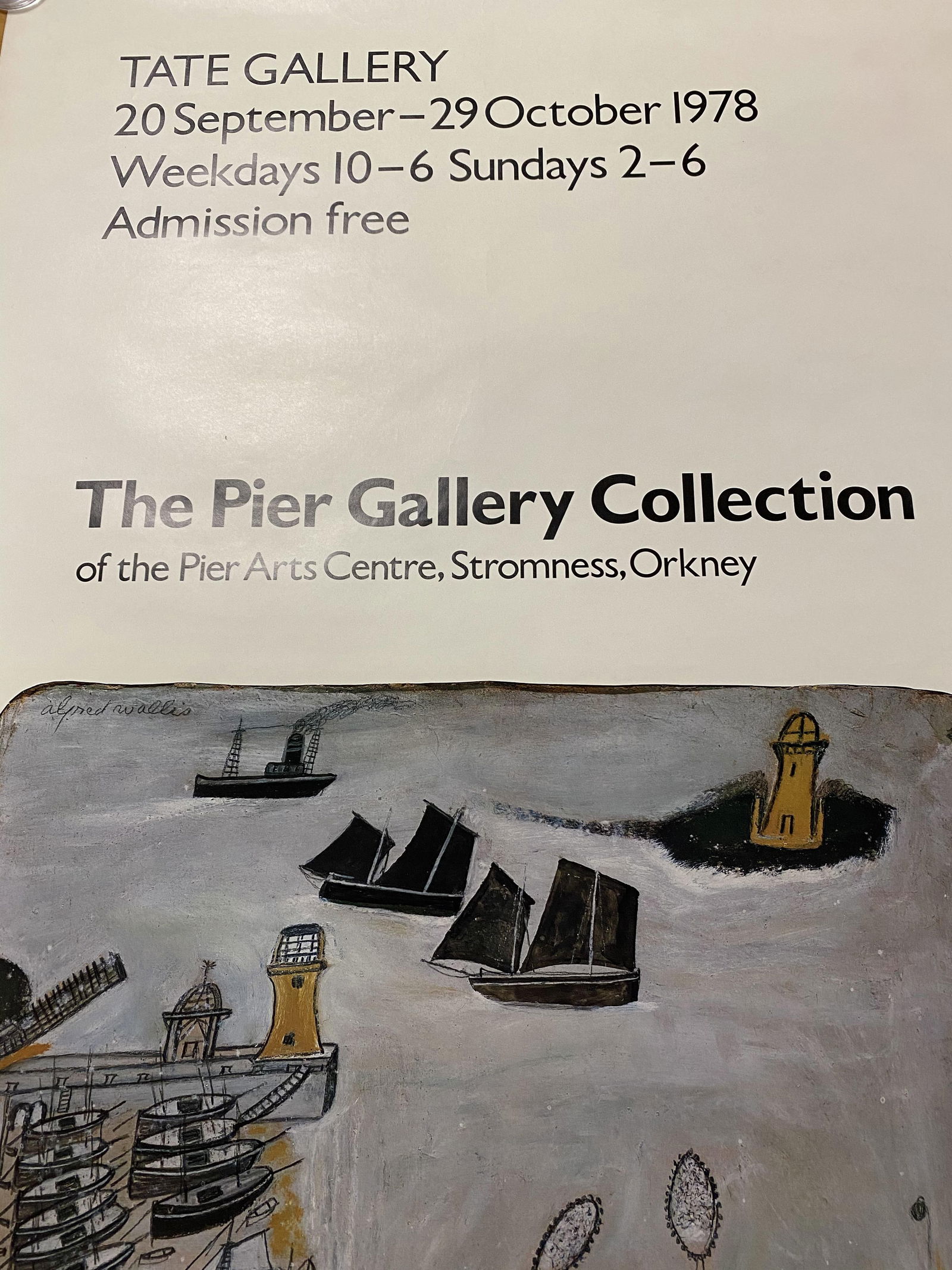 Alfred Wallis, Plate Signed, Original 1978 Tate Exhibition Poster-Pier Gallery - 2