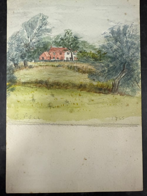 Sheila Fell, Original, Drawing, Rare, Hand Signed and dated, friend Of Artist Lowry: Sheila Fell, Original, Drawing, Rare, Hand Signed and dated, friend Of Artist Lowry Since this artwork is missing the full Providence, this lot is sold in the manner of the artist, Please do your own