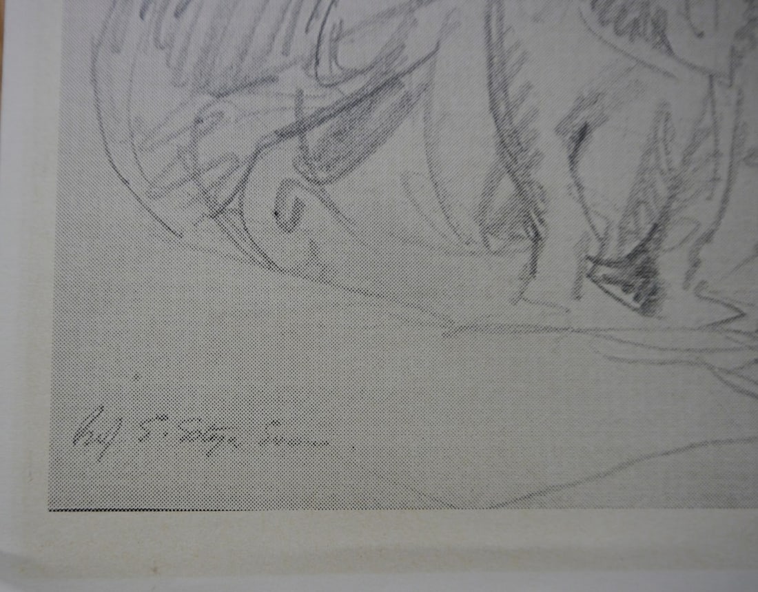 Pencil Drawing, Portrait of A. Man, Original, Signed - 2