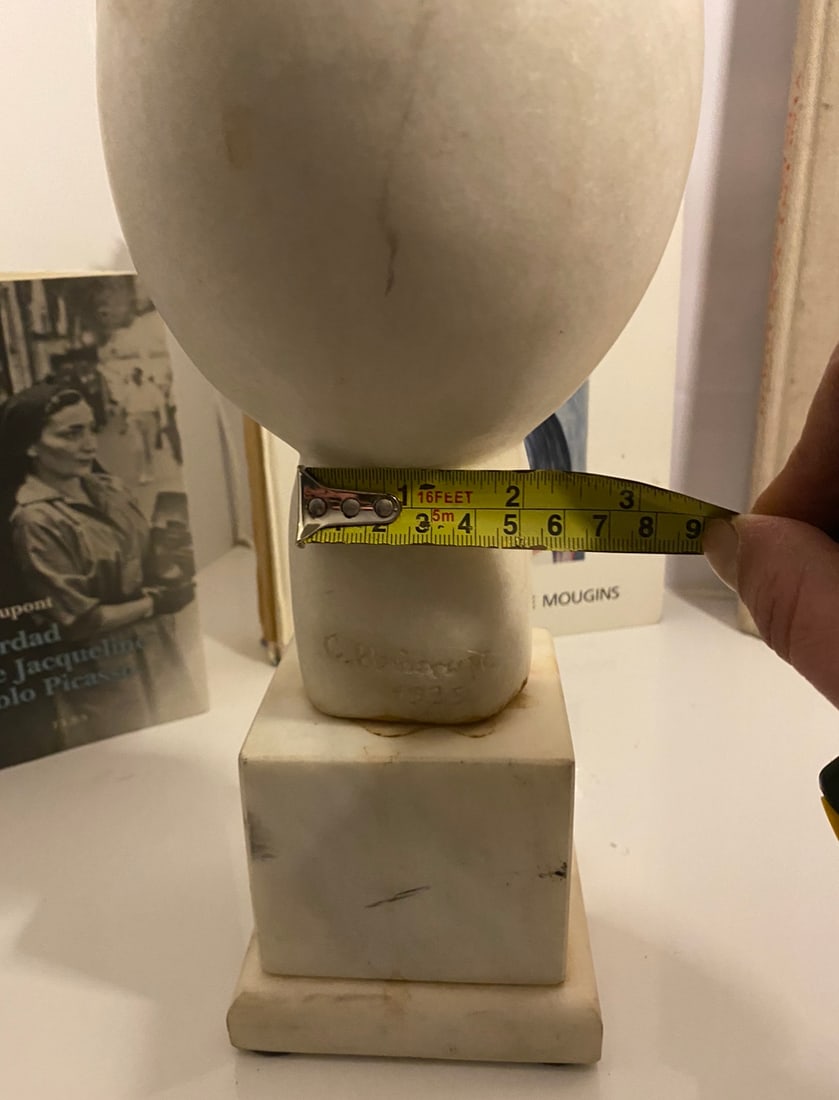 Constantin Brancusi (1876/1957), Marble Head Art Sculpture Signed And Dated 1939 - 17