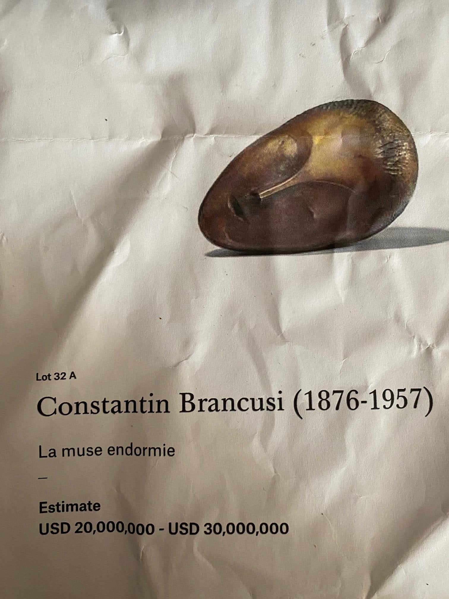 Constantin Brancusi (1876/1957), Marble Head Art Sculpture Signed And Dated 1939 - 18