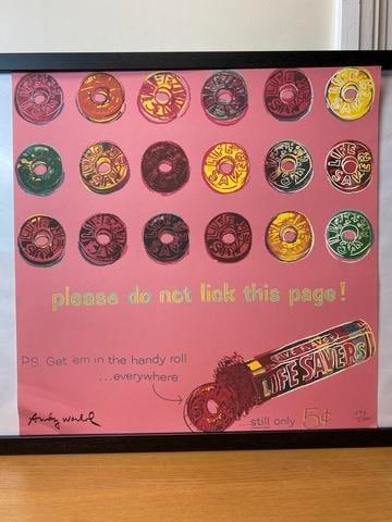 Andy Warhol, (After) Original Limited Edition Print, Signed, Seal, Stampe: ANDY WARHOL RARE 1986 LMD ED LARGE FINE ART LITHOGRAPH PRINT~(23 1/2" W X 23 5/8" H) THE PRINT IS SIGNED IN THE PLATE, HAND NUMBERED FROM THE EDITION OF 2400, CMOA STAMP ON THE REVERSE BACK SIDE. IT