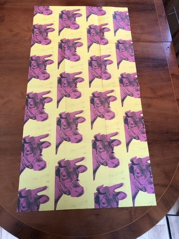 Andy Warhol, Original Print, Limited Edition Cow wallpaper Print - 2