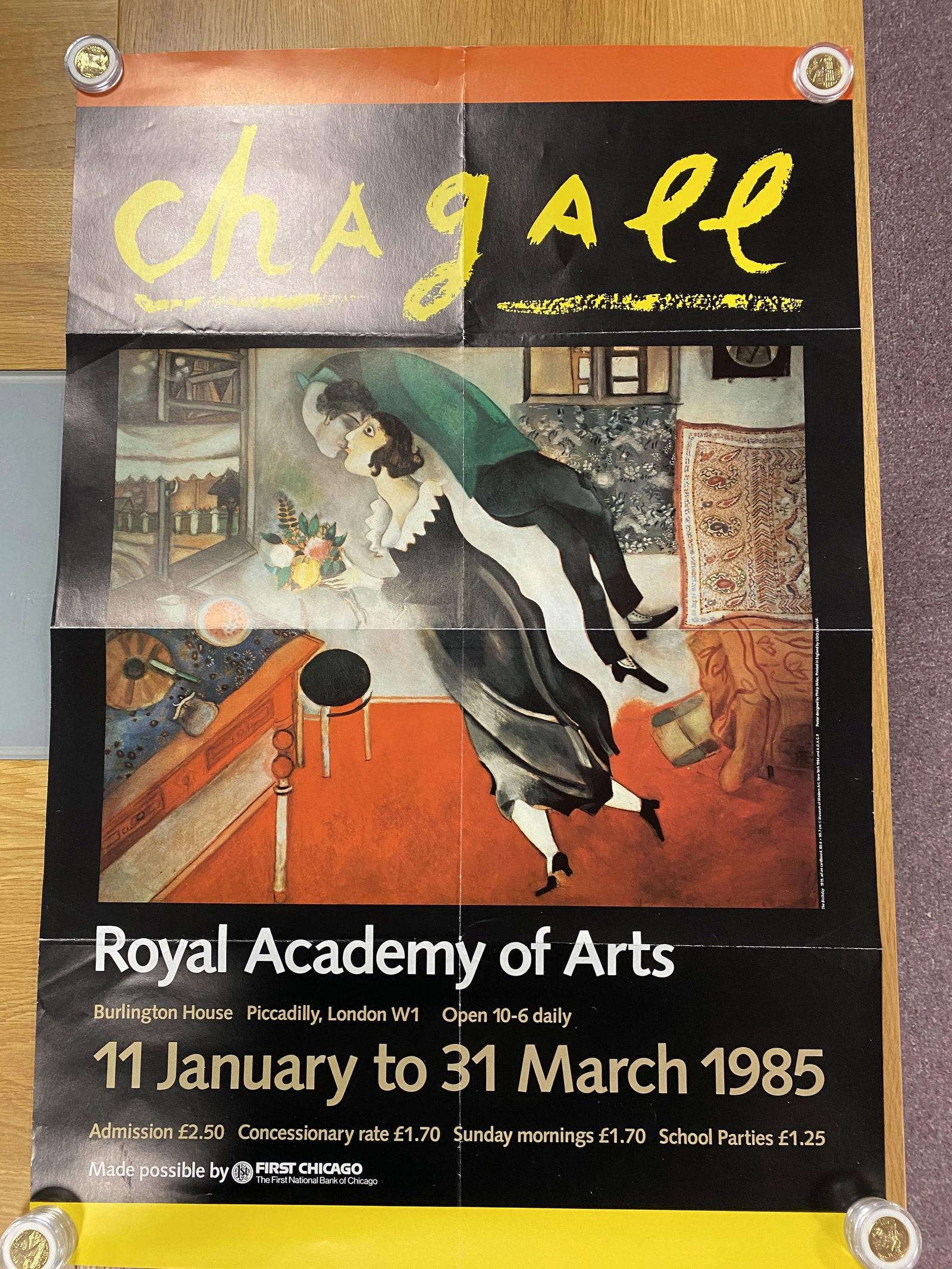 Marc Chagall, Original Poster 1985 - 2