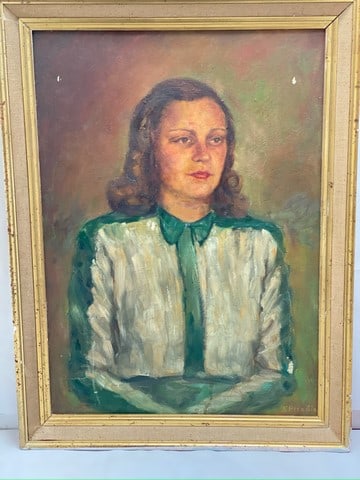 French Artist, Original Oil Painting, Signed, Vintage, - 5