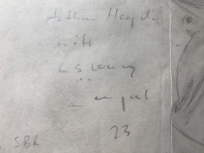 Laurence Stephen Lowry, 1957, Original, Drawing, Hand Signed, - 7