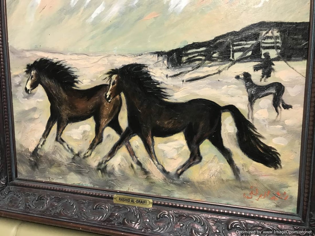 Rashid Al Oraifi, Original, Oil Painting, Signed and Dated - 7