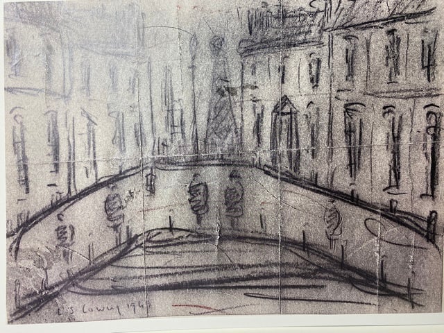 Laurence Stephen Lowry, 1943, Original, Drawing, Hand Signed, - 2