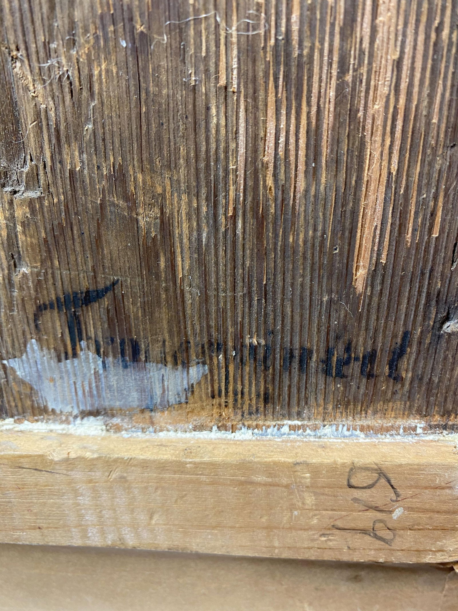 Original Oil Painting On Wood Art Signed, Seal, - 7