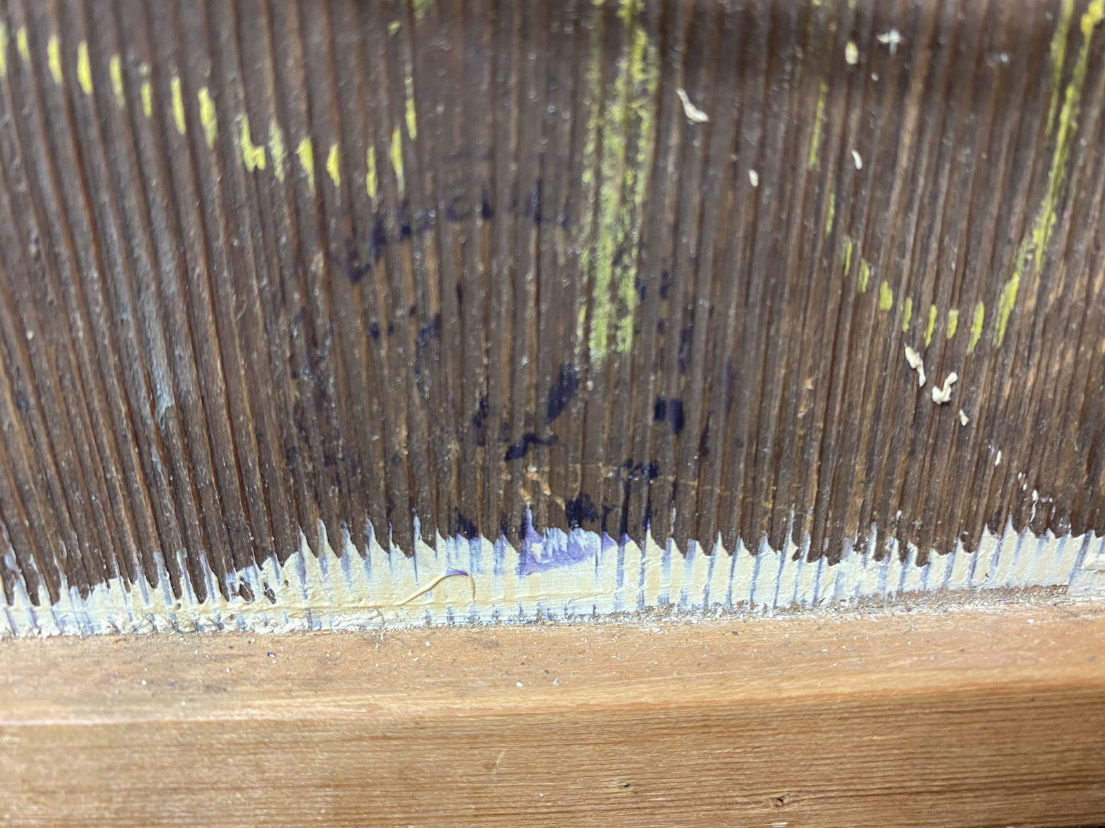 Original Oil Painting On Wood Art Signed, Seal, - 9