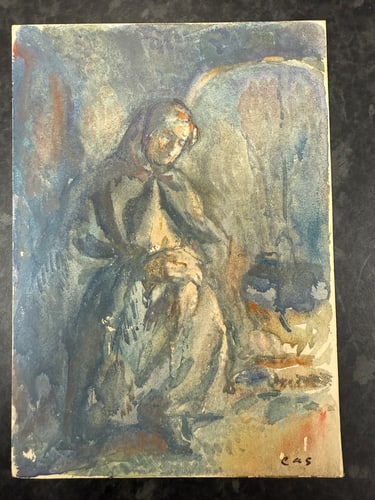 Charles. A. Sheahan (1864-1937) Original, Watercolor Drawing, Rare, Hand Signed,: Charles. A. Sheahan (1864-1937) Original, Watercolor Drawing, Rare, Hand Signed,