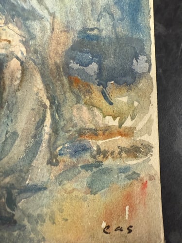 Charles. A. Sheahan (1864-1937) Original, Watercolor Drawing, Rare, Hand Signed, - 2