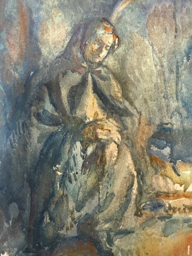 Charles. A. Sheahan (1864-1937) Original, Watercolor Drawing, Rare, Hand Signed, - 3