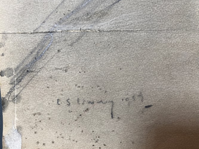 Laurence Stephen Lowry, 1959, Original, Drawing, Hand Signed, - 5