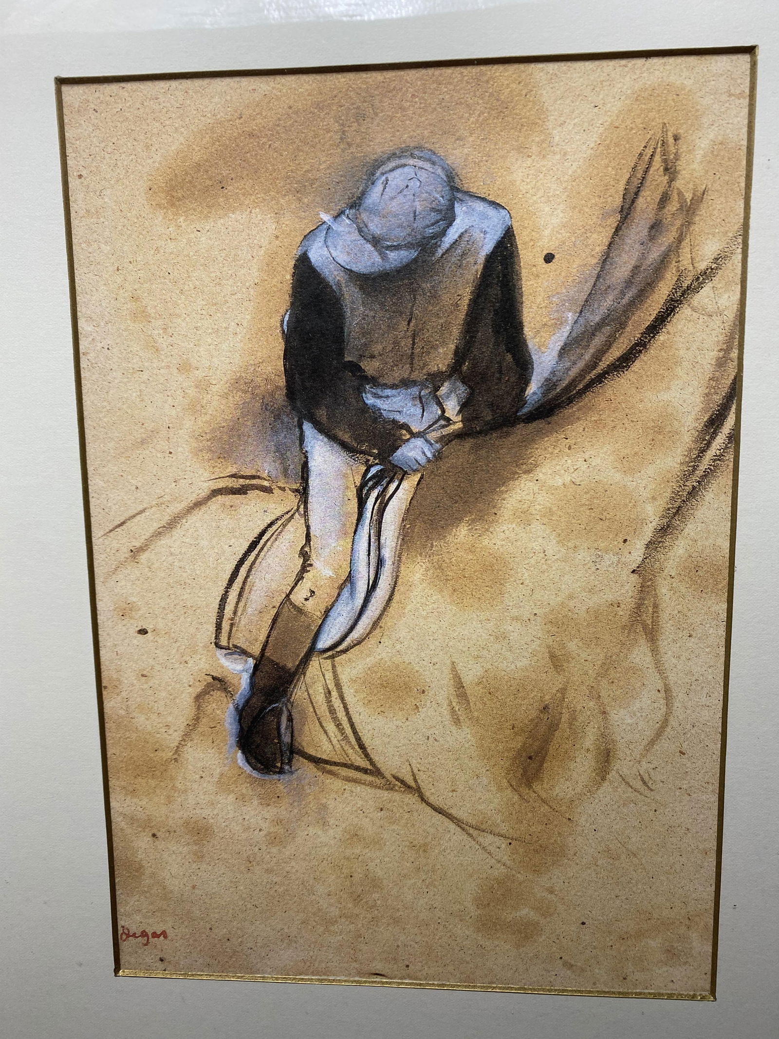 Edgar Degas, A Man On Horses, Lithograph, Original, Printed Signature - 2