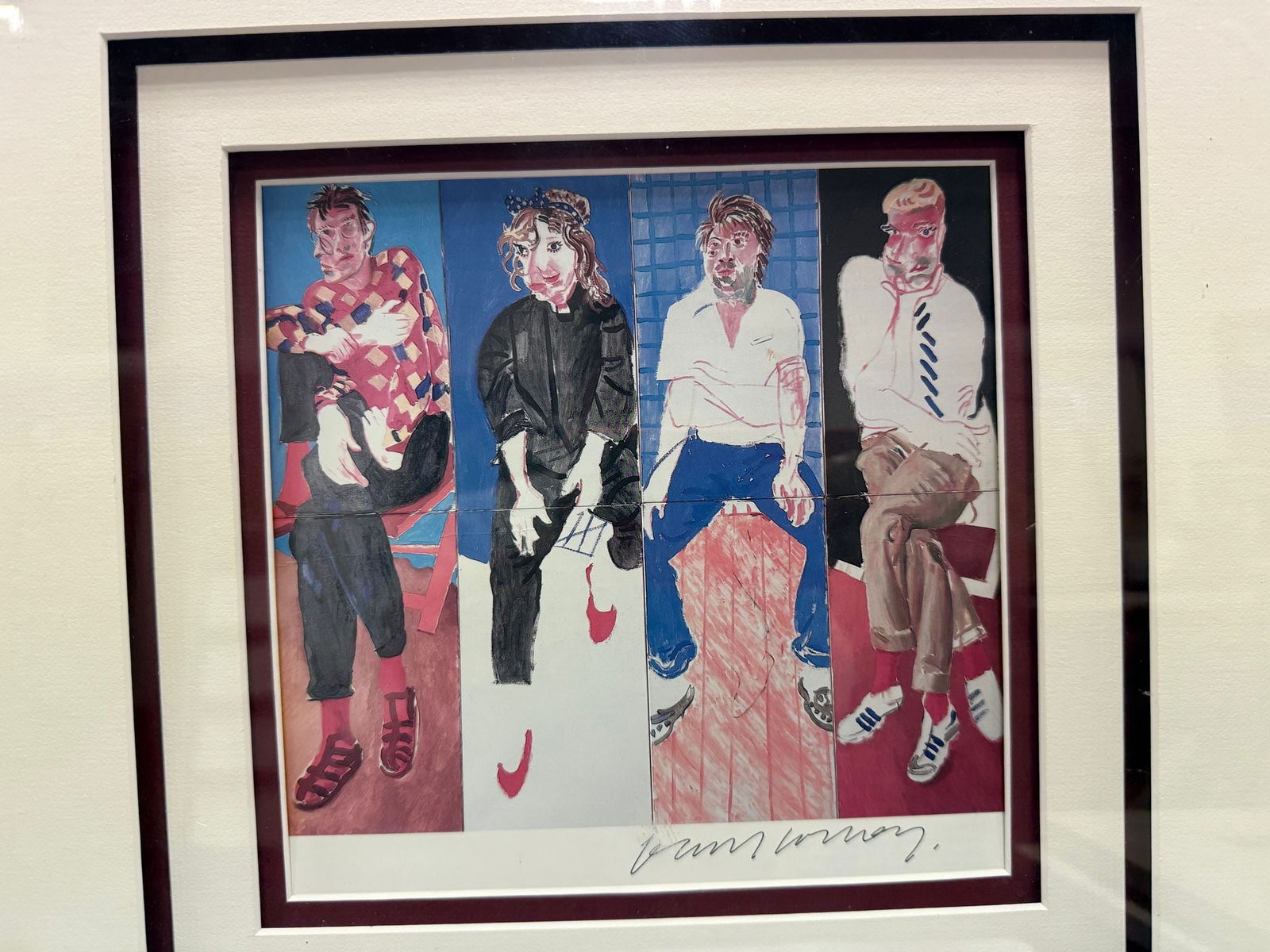 David Hockney 4 Friends, Original, Singed, COA, - 2
